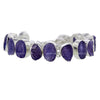 Raw Tanzanite Sterling Silver Link Bracelet