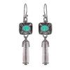 Ancient Fossil Artifact and Turquoise Earrings v2