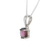 Petite Watermelon Tourmaline Pendant Necklace in Sterling Silver