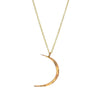 Waxing Crescent Hand Hammered Pendant Necklace