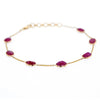 7 Ruby Link Bracelet in 18K Gold