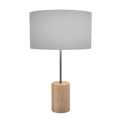 CHUCK Contemporary Table Lamp Brushed Aluminum and Walnut Base