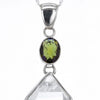 Phantom in Quartz Crystal & Moldavite Pendant Necklace