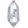 Phantom aus Quarzkristall und Moldavit-Anhänger-Halskette 
