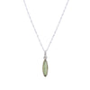 Raw Moldavite Pendant Necklace in Sterling Silver