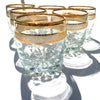 Vintage Gold Rimmed Whiskey Tumblers Set of 6