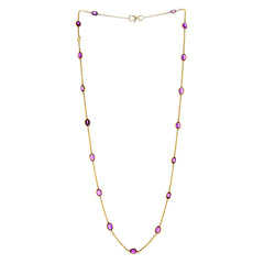 18K Amethyst Gold Necklace