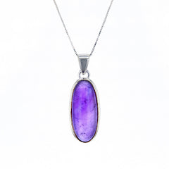 Pear Shaped Rose de France AAA Amethyst Pendant Necklace