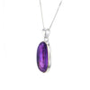 Pear Shaped Rose de France AAA Amethyst Pendant Necklace