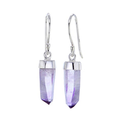 Amethyst Crystal Spire Earrings