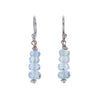 Perlenstapel-Aquamarin-Kristall-Ohrringe 