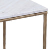 Enzo 20" Marble Top & Hammered Copper Tone Base Square End Table