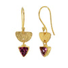 Byzantium 22K Solid Gold & Pink Tourmaline Earrings