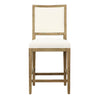 一對 Croft 吧台凳，採用白色棉混紡內飾和橡木框架