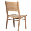 PAIR Emo Dining Chairs in Natural Finish Teak Wood & Rattan
