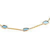 Natural Blue Diamond Slice Gold Bracelet