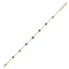 Natural Blue Diamond Slice Gold Bracelet