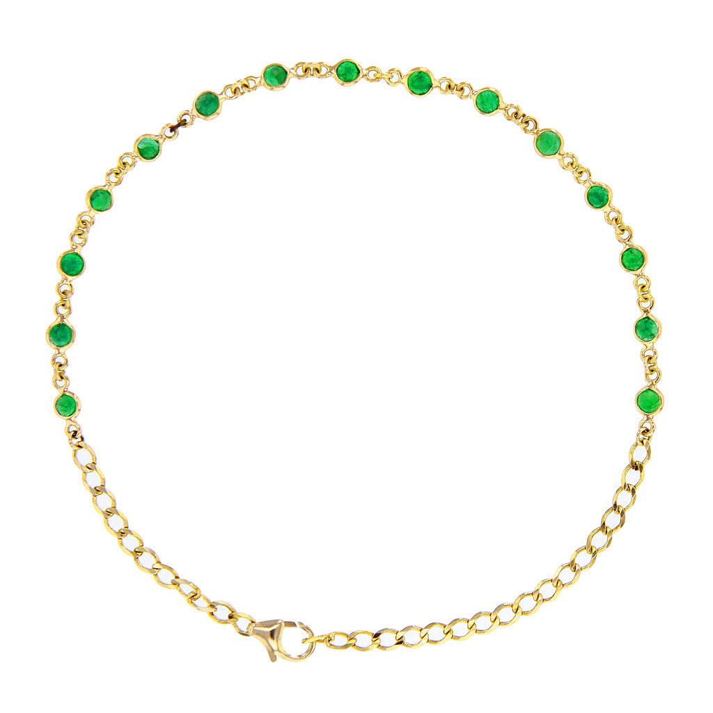 15 Emerald Gold Bracelet in 14K