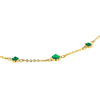 Delicate 9 Emerald Gold Bracelet in 14K