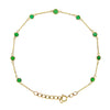 Delicate 9 Emerald Gold Bracelet in 14K