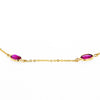 Delicate 5 Ruby Gold Bracelet