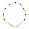 Delicate 9 Sapphire Gold Bracelet in 14K