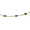 Delicate 9 Sapphire Gold Bracelet in 14K