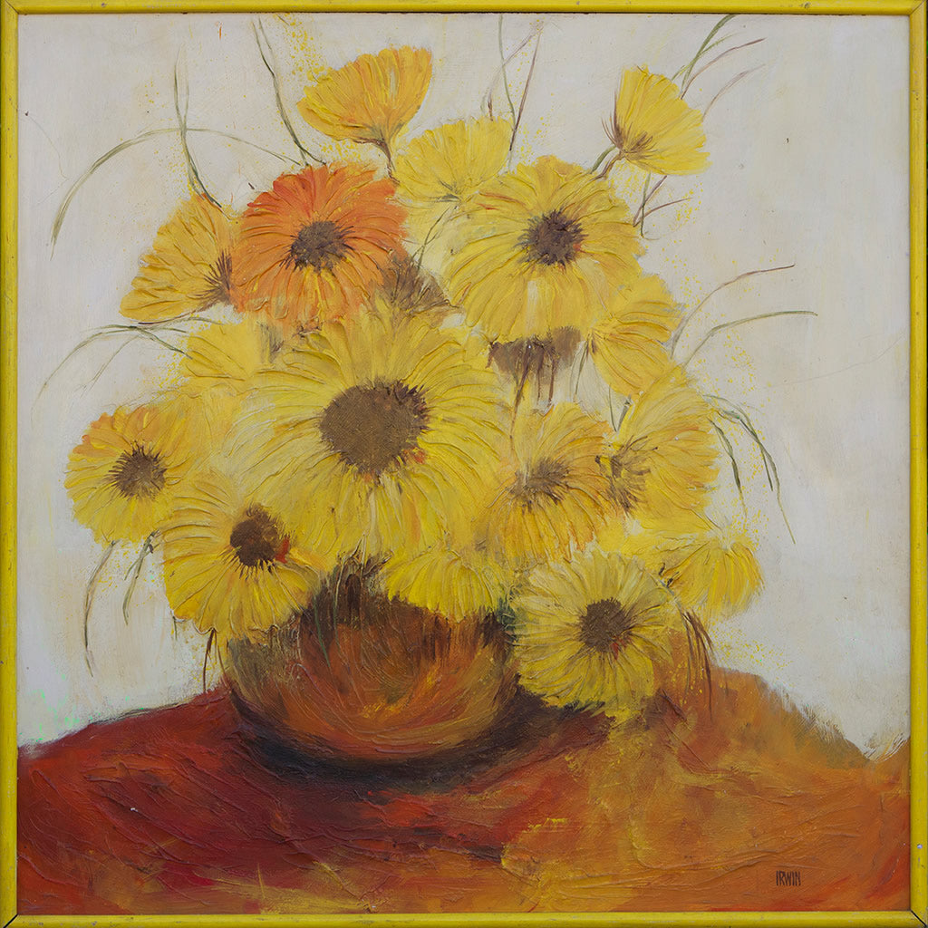 Yellow Vintage Acrylic Painting