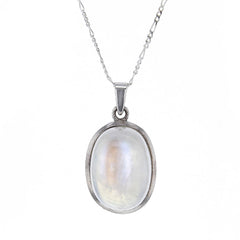 Oval Moonstone Cabochon Necklace v2