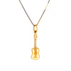 14kt Yellow Gold Vintage Guitar Pendant Necklace