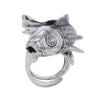 錦鯉魚雕刻純銀戒指