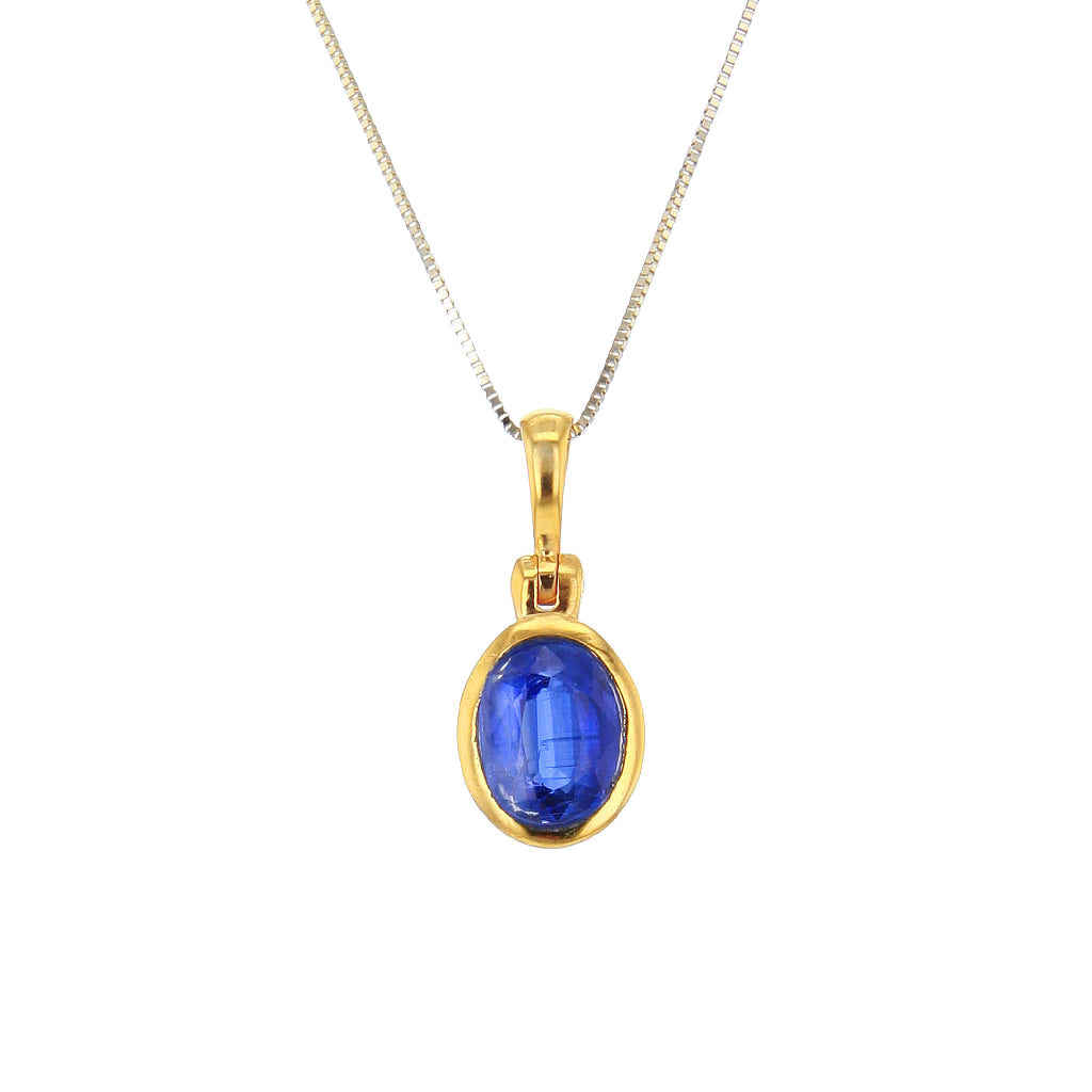 Micro Gold Plate Kyanite Pendant 14K Chain
