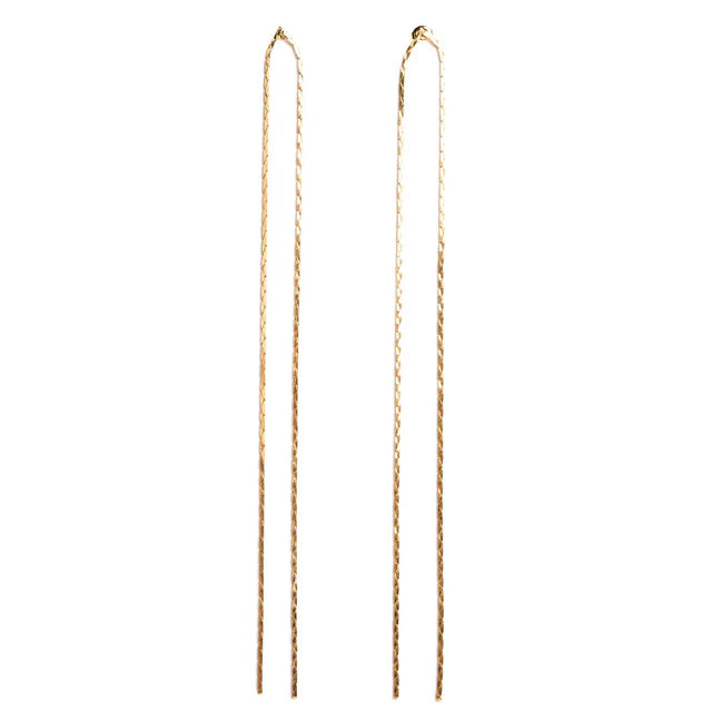 Lovejoy X-long Chain Drop GP Earrings