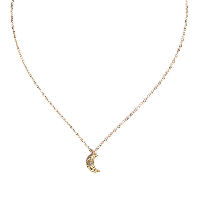 Luna 18K Gold Plated Crescent Moon Necklace