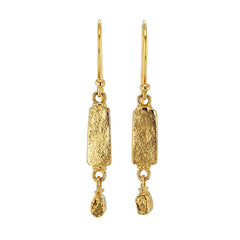 Lyra 22K Solid Gold Earrings