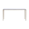 Enzo 59" Marble Top & Hammered Copper Tone Base Console Table