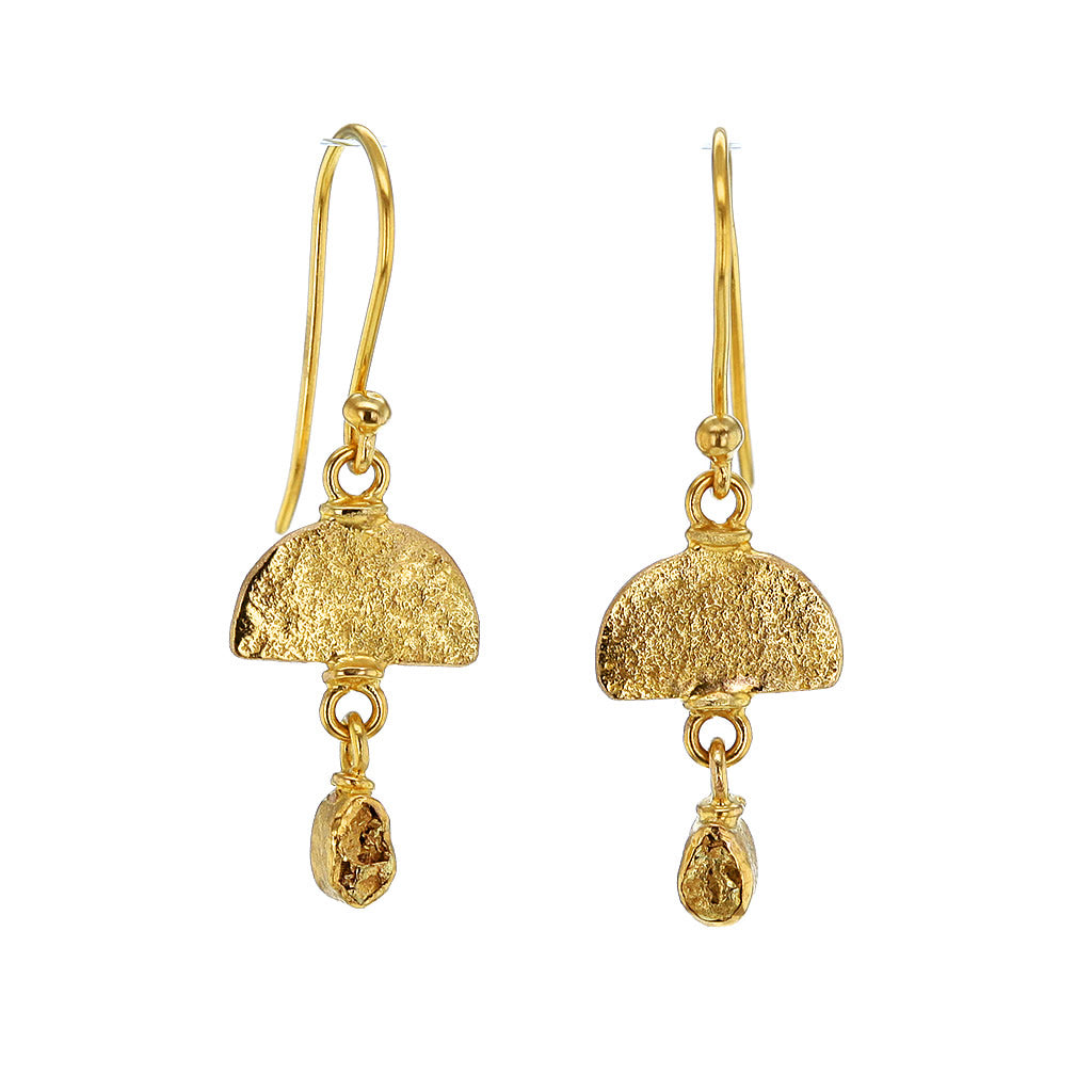 Moonrise 22K Solid Gold Earrings