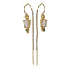 Emerald & Opal Earrings in Gold Vermail