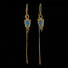 Emerald & Opal Earrings in Gold Vermail