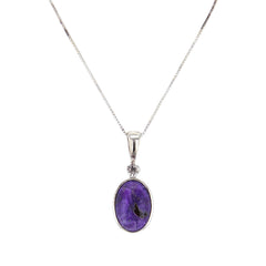 Natural Sugilite Pendant Necklace