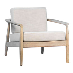 淺色橡木框架派翠西亞中世紀現代扶手椅