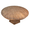 Pine Wood Round Pedestal Dining Table