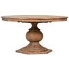 Pine Wood Round Pedestal Dining Table