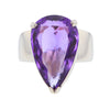 Pear Shaped Rose de France AAA Amethyst Ring 8