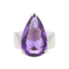 Pear Shaped Rose de France AAA Amethyst Ring 8