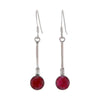 Simple Ruby Earrings in Sterling Silver