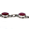 Ruby Link Bracelet in Sterling Silver v2