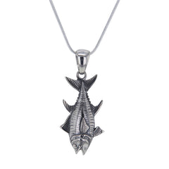 Halskette mit Fischanhänger aus Sterlingsilber
