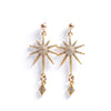 Shooting Starlet Gold Plated Earrings with CZs