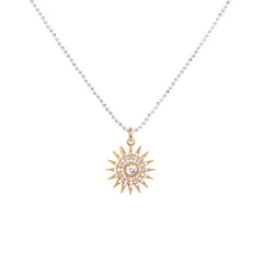 Solar 18K Gold Plated Pendant Necklace